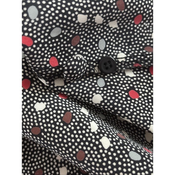 Vintage Oscar De La Renta Expressions  Blouse Shirt Polka Dot Button Down Sz 8 - Picture 12 of 12
